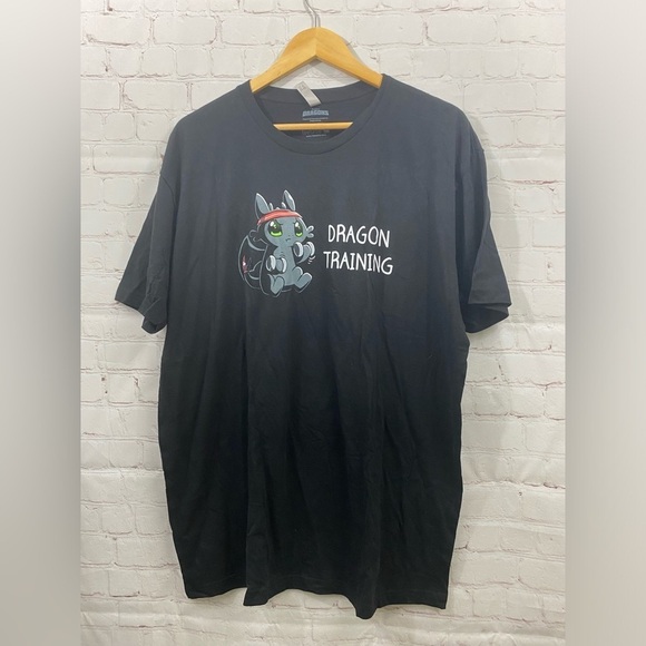 Dragons T-Shirt Mens Size XL Black Dragon Training Graphic by tee-turtle - Picture 1 of 5